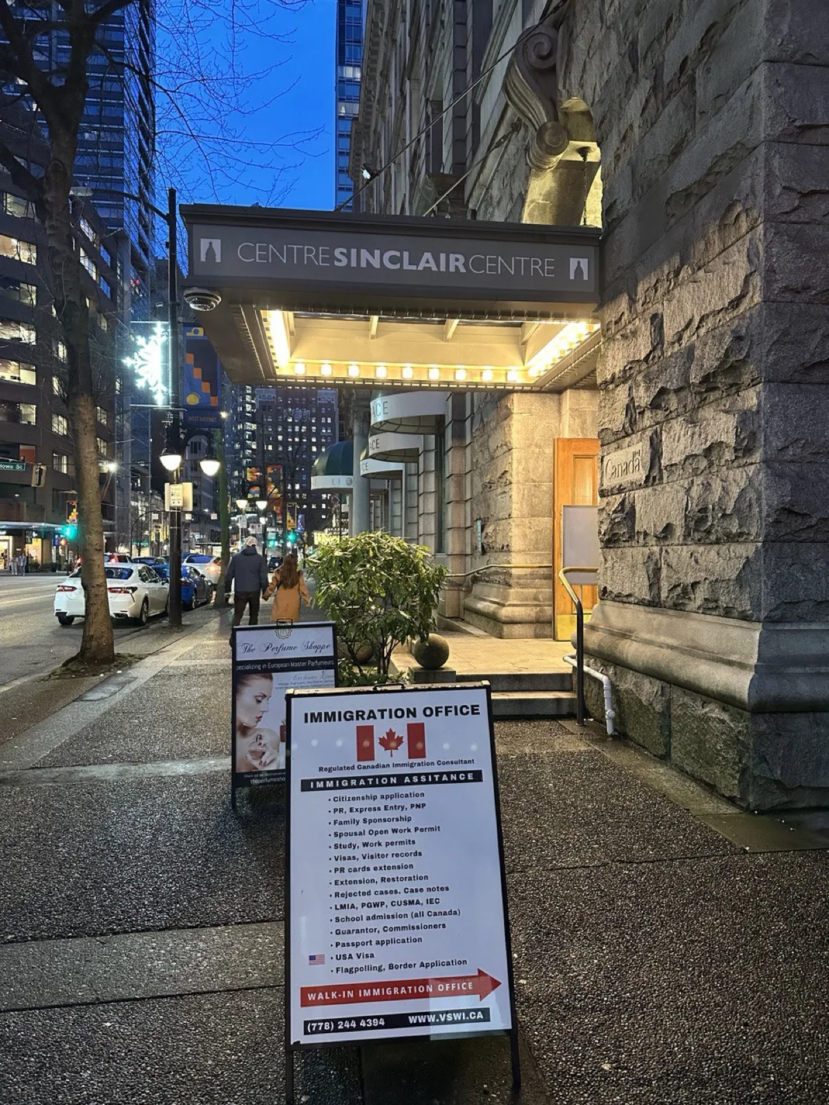 The building at street level
