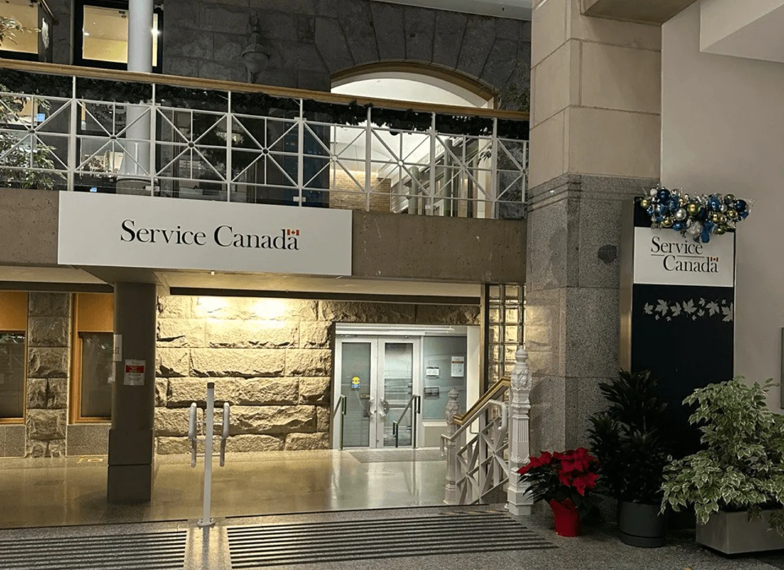 The Service Canada Centre entrance